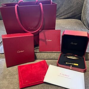 Cartier LOVE Bracelet - Small Model - Size 18 - Yellow Gold